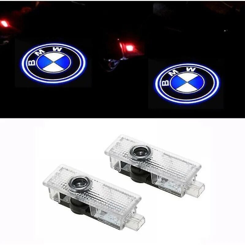 2 pezzi di luce di benvenuto adatta per BMW, luce di proiezione laser a LED per auto BMW, logo Trlicht, illuminazione modificata, luce atmosferica