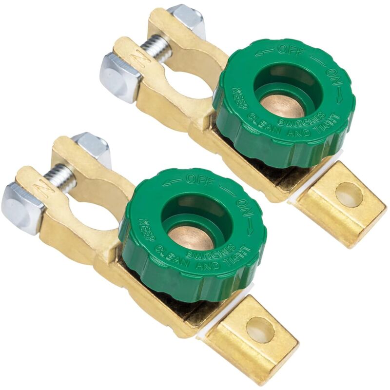 2 Pièces Coupe Circuit Batterie Coupe Batterie Voiture Déconnexion Interrupteurs Connecteur Batterie Voiture Camion Bateau Véhicule 16-17mm Top Poste