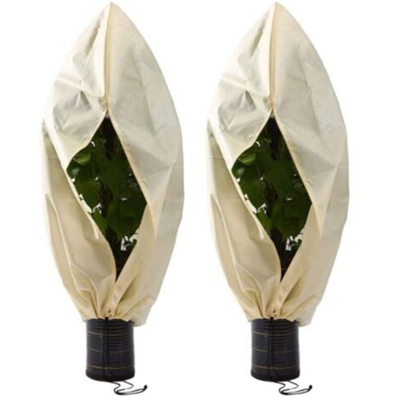 2 Stück Winterabdeckung für Pflanzen, Vlies-Winterabdeckung, Pflanzen-Winterabdeckung, Winterabdeckung, für Tomaten, Feigenbäume, Zitrusbäume, kleine