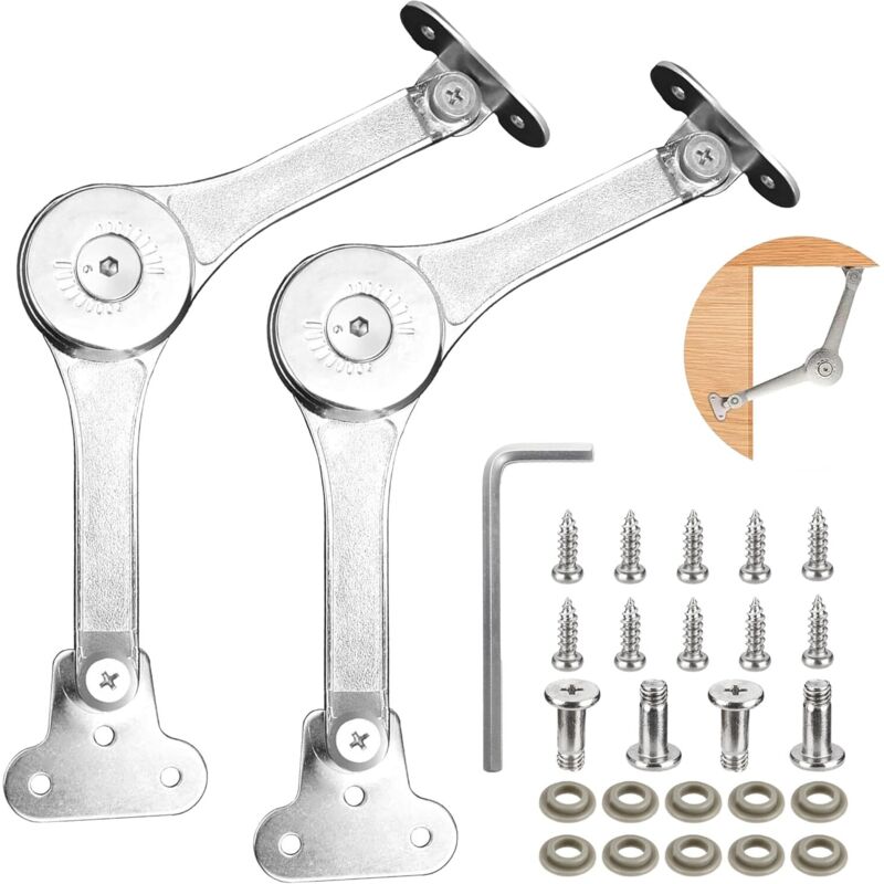 2 Scharniere für Schränke, Deckelstützscharnier 75/90/110 Grad, für Kleiderschränke, Türen, Aufzüge