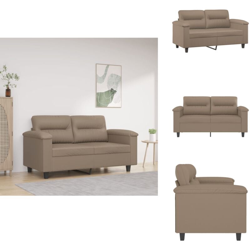 2-Sitzer-Sofa Cappuccino-Braun 120 cm Kunstleder - Couch - 2-Sitzer-Sofa - Wohnlandschaft - Ledercouch - Design-Sofa