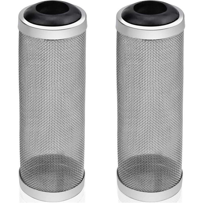 2 Stück 16-mm-Siebfilter, Aquariumfilter, Netzfilter für Aquarien, Filter für Koiteiche, Abwasseraufbereitungsanlagen, Schwarz