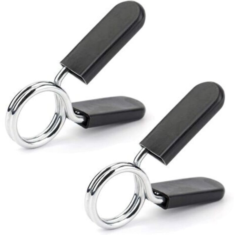 2 Stück 25-mm-Hantelringe, Hantelfederklemmen, Hantelclips, Bauchmuskel-Federklemmen, für Gewichtheben und Bodybuilding