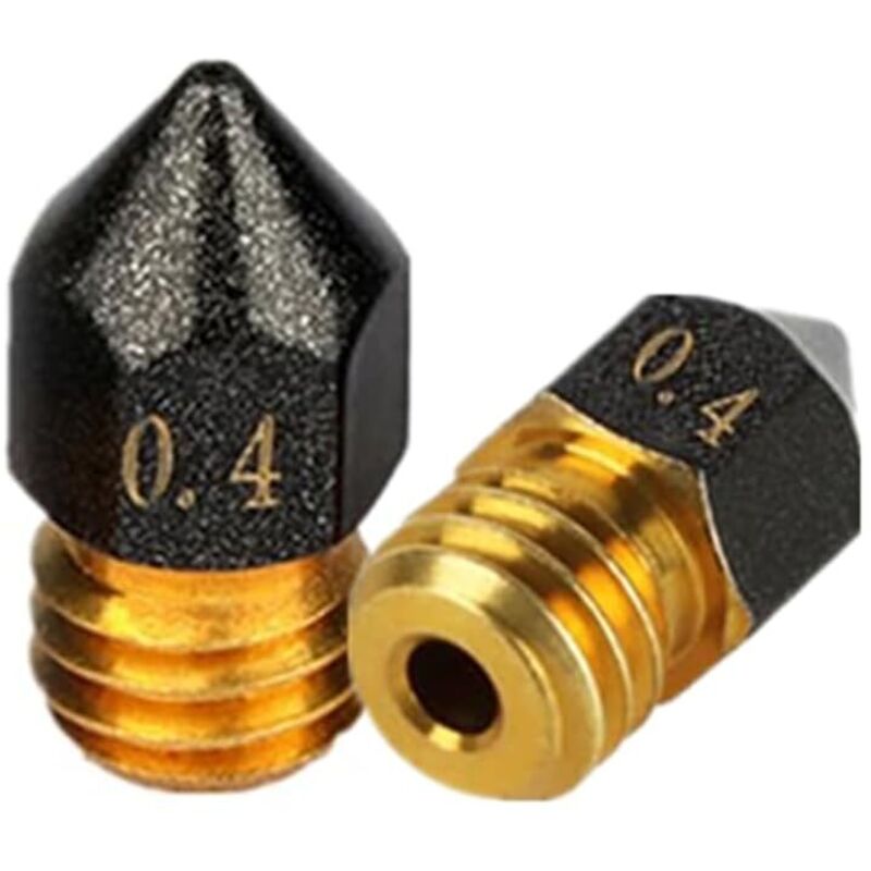 2 Stück 3D-Druckerzubehör MK8 Vulkanische Messingdüse - 0,4 / 1,75 mm für 1,75 mm Ender3 Pro CR10/S