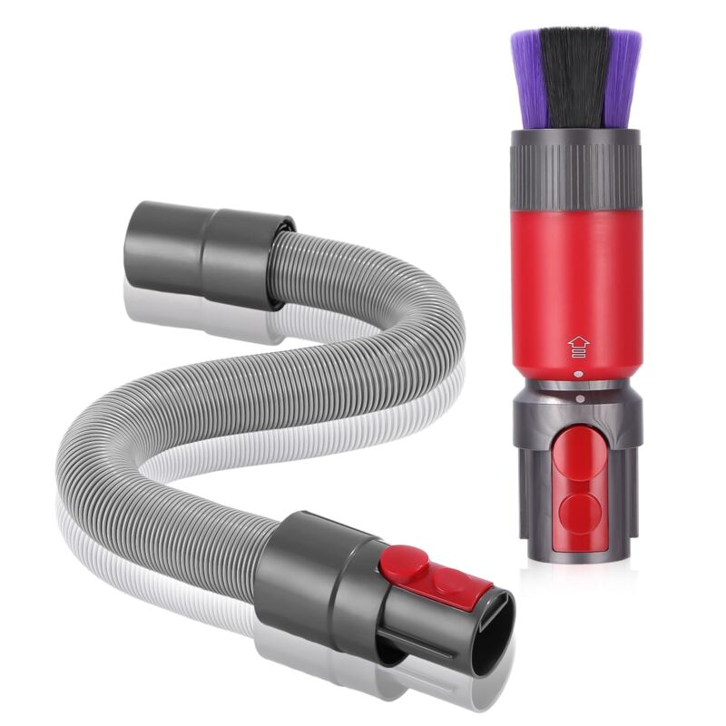 2 Stück Anti-Kratz-Bürsten für Dyson Staubsauger Kit, für Dyson v7 v8 v10 v11 v15 Zubehör, mit flexiblem Verlängerungsschlauch, für Dyson Universal