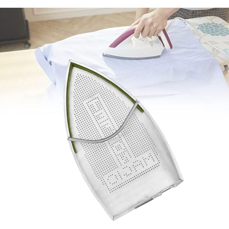 2 Stück Bügeleisenschuh Bügeleisensohle Bügeleisen Sohle Bügelsohlenaufsatz Teflonsohle für Bügeleisen Schutzsohle Bügelschutz (A)