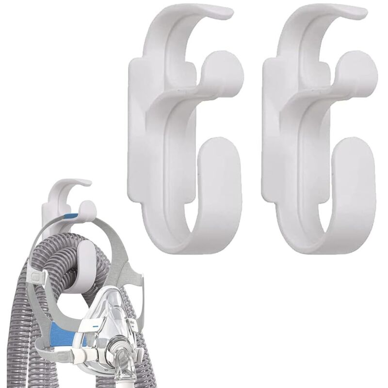 2 Stück cpap Schlauchhalter Weiß CPAP-Maskenhaken mit Anti-Rutsch-Funktionfür cpap Gerät Schlafapnoe und Shisha Tangle-Free Design Schlauchverwicklung