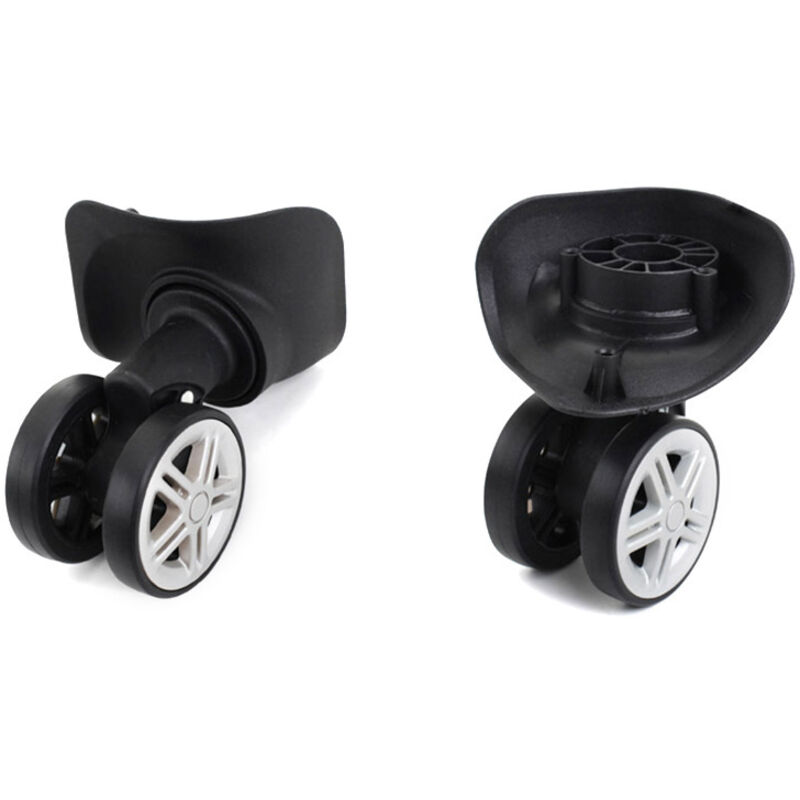 2 Stück Doppelrollenlager-Rollen für Trolleys und Koffer, 360° drehbar, Reparaturteil