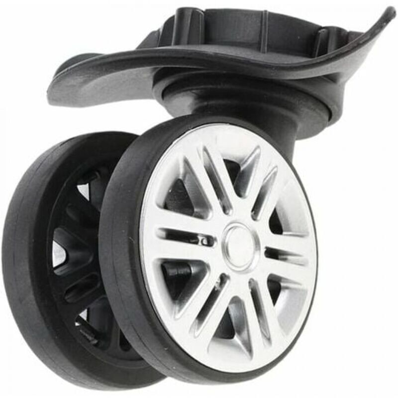 2 Stück Doppelrollenlager-Rollen für Trolleys und Koffer, 360° drehbar, Reparaturteil