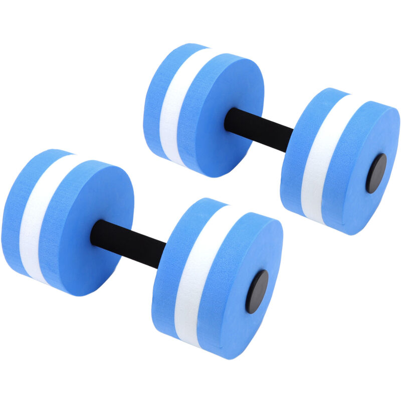 Zoternen - 2 Stück EVA-Wasser-Schwimmhantel, Yoga-bung, Wasserschaum-Hantel, Fitnessgert für Mnner, Frauen, Kinder, Blau