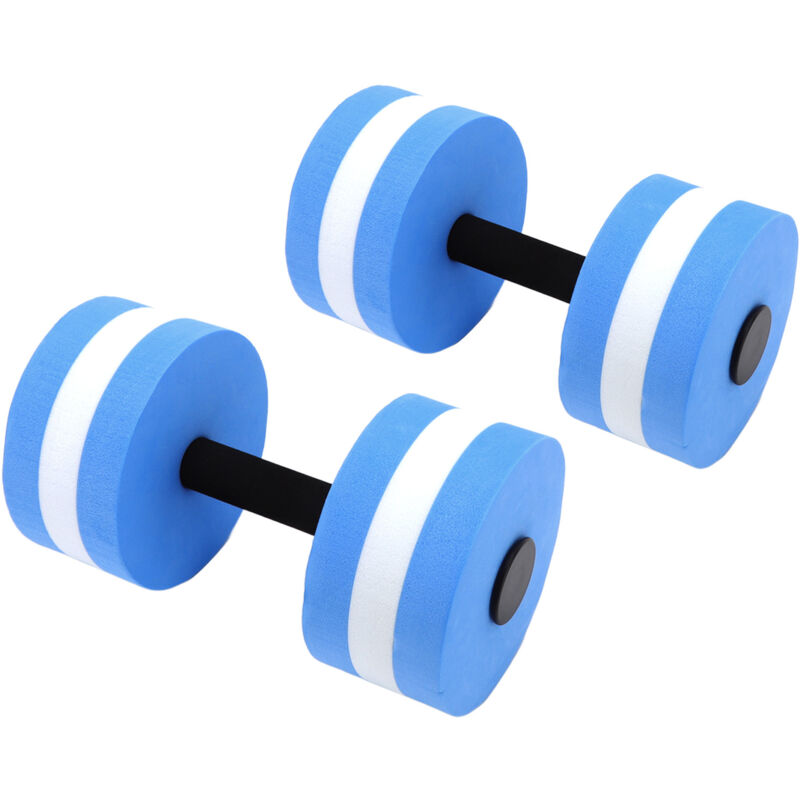 Eosnow 2 Stück EVA-Wasser-Schwimmhantel, Yoga-bung, Wasserschaum-Hantel, Fitnessgert für Mnner, Frauen, Kinder, Blau