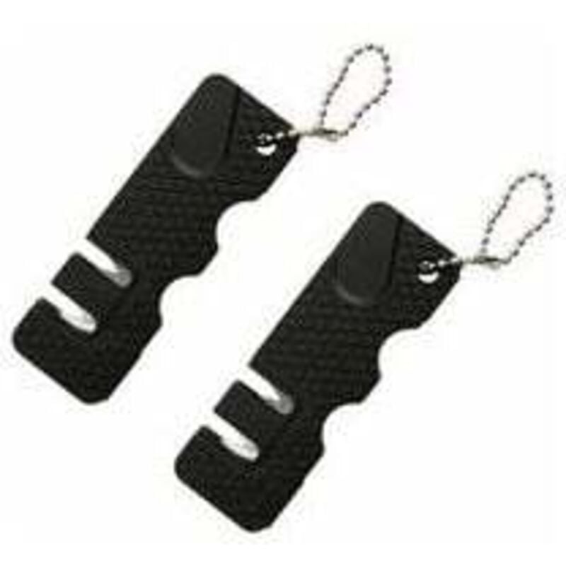 2 Stück Mini-Messerschärfstein, Messerschärfer, Outdoor-Werkzeuge, Küche, multifunktionaler tragbarer Mini-Schleifstein für Outdoor-Reisen (schwarz)