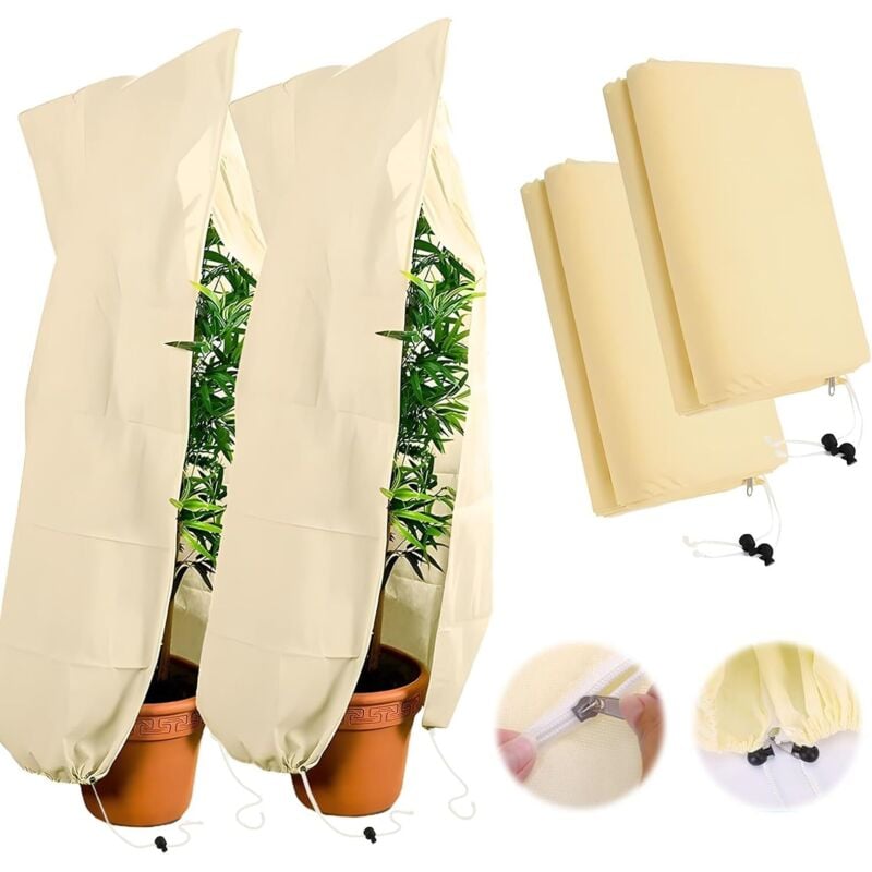 2 Stück Outdoor Pflanzen Winterabdeckung 120x180cm Atmungsaktive Outdoor Pflanzen Winterabdeckung Wiederverwendbare Winterabdeckung Winterabdeckung