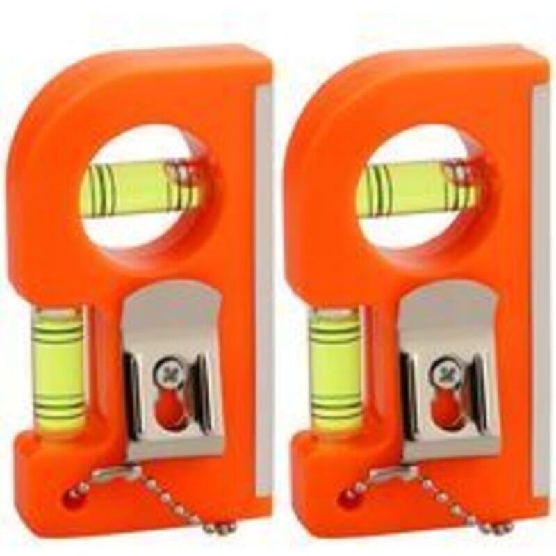 Odipie - 2 Stück Taschen-Magnetwaage, horizontal, vertikal, Mini-Präzisions-Wasserwaage mit Schlüsselanhänger-Werkzeug, Taschen-Wasserwaage, 85 x 46