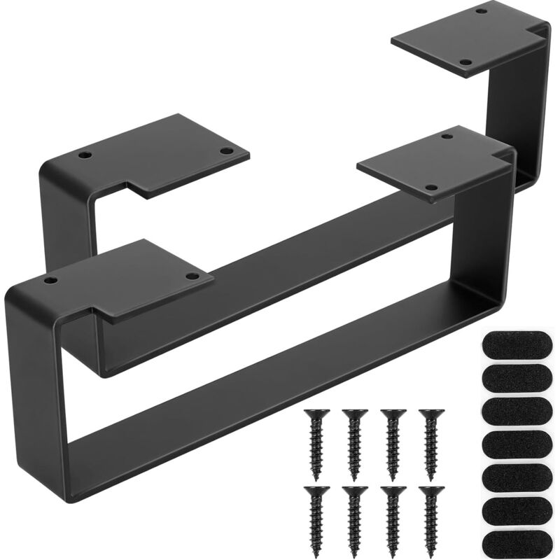2 Stück Tischbeine Metall Schwarz, Möbelfüße Metall, Couchtisch Füße Möbelbeine, Couchtisch Gestell, Tischkufen Tischgestell für Schrankfüsse