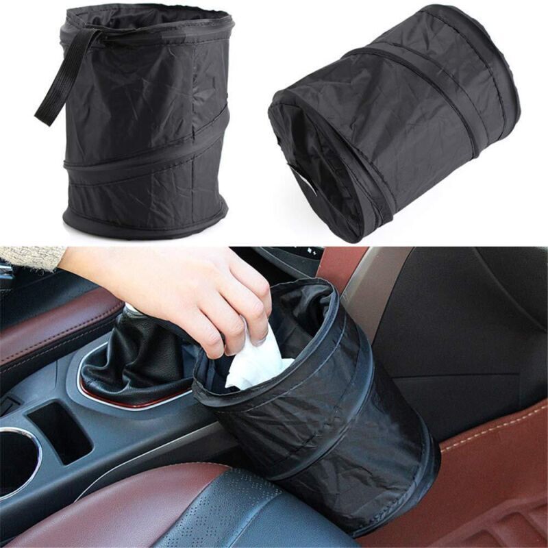 2 Stück tragbarer, faltbarer Auto-Mülleimer, universeller, faltbarer Auto-Mülleimer, Hänge-Abfalleimer, Reiseaufbewahrungsbox, Tasche