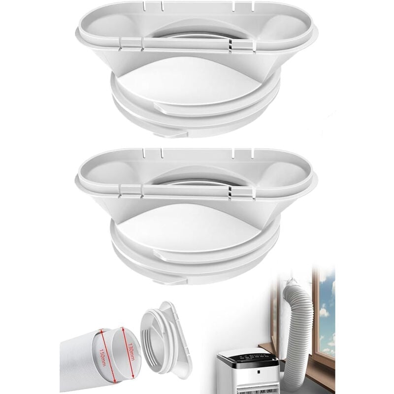 2-teiliges Verlängerungsset für den Entlüftungsschlauch einer tragbaren Klimaanlage, Abluftschlauch für Klimaanlage, Luftentfeuchter, Trockner