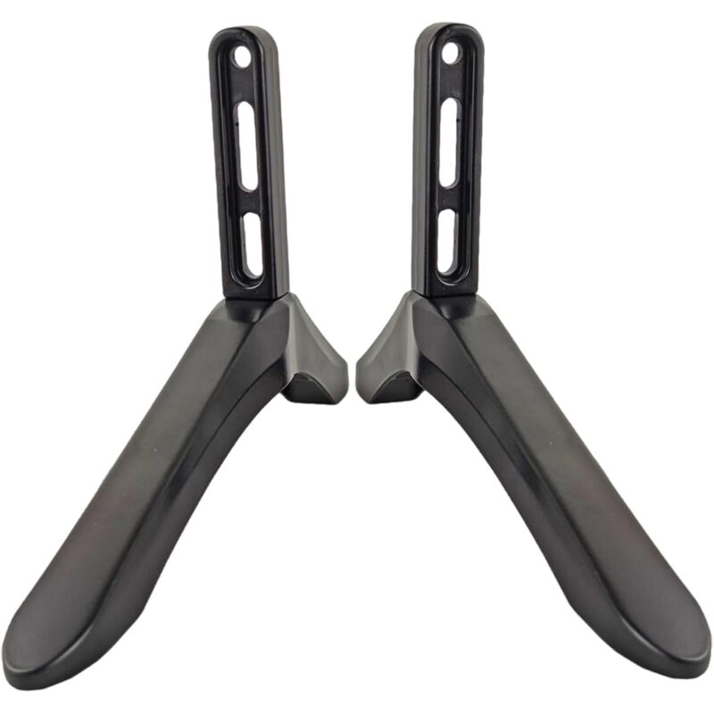 2 Stück TV-Ständer aus Aluminiumlegierung Universell für 14-100 Zoll Fernseher Fernseher Stabiler Ersatz Schwarz