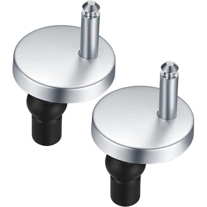 Gabrielle - 2 Stück WC-Sitz-Scharnierbefestigungen, Schnellverschluss-Scharniere, WC-Sitz-Scharnierbefestigungen, mit Ersatz-Gummischrauben