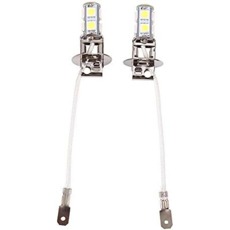 2 Stücke H3 5050 Weiß 9 SMD LED Xenon DC12V Auto Nebelscheinwerfer Lampe Automobil LED Lampen 6500K Super helle
