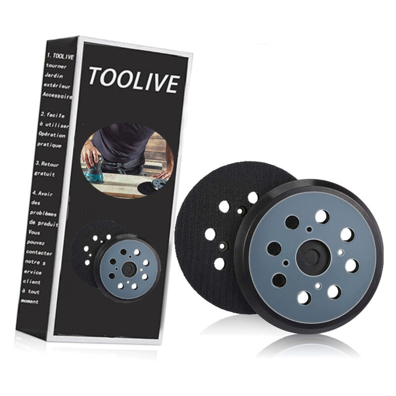 2 Stück Schleifscheiben Zubehör für Exzenterschleifer Exzenterschleifer Schleifplatte Zubehör für Exzenterschleifer Klett-Schleifteller ø 125 mm