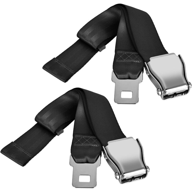 2 Stücke Sicherheitsgurt Verlängerung Sitzverlängerung für Flugzeug, Gurtverlängerung Universal Verstellbare Flugzeug Teile Anschnaller Verlängerung,