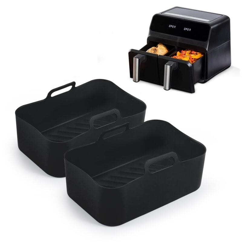 2 STÜCKE Silikontopf für Ninjas Luftfritteuse Zubehör Luftfritteuse Form für Luftfritteuse Mikrowelle Kuchenform