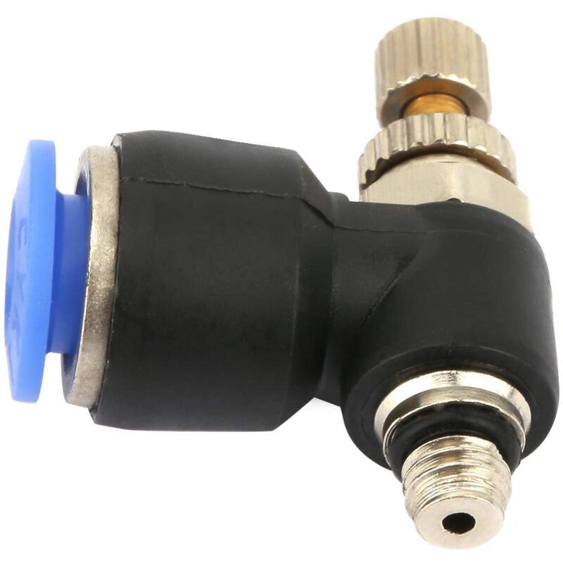 Ej.life - 2 stücke Steckverschraubung Pneumatik Steckverbinder Fitting Rohr Pneumatische Armatur Regelventil Rohr Luftstrom Drehzahlregler (SL6-M5)