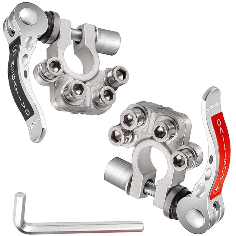 Stück Autobatterie-Anschlussklemmen, positive und negative Schnellverschluss-Batterieklemmen für Pkw-LKW