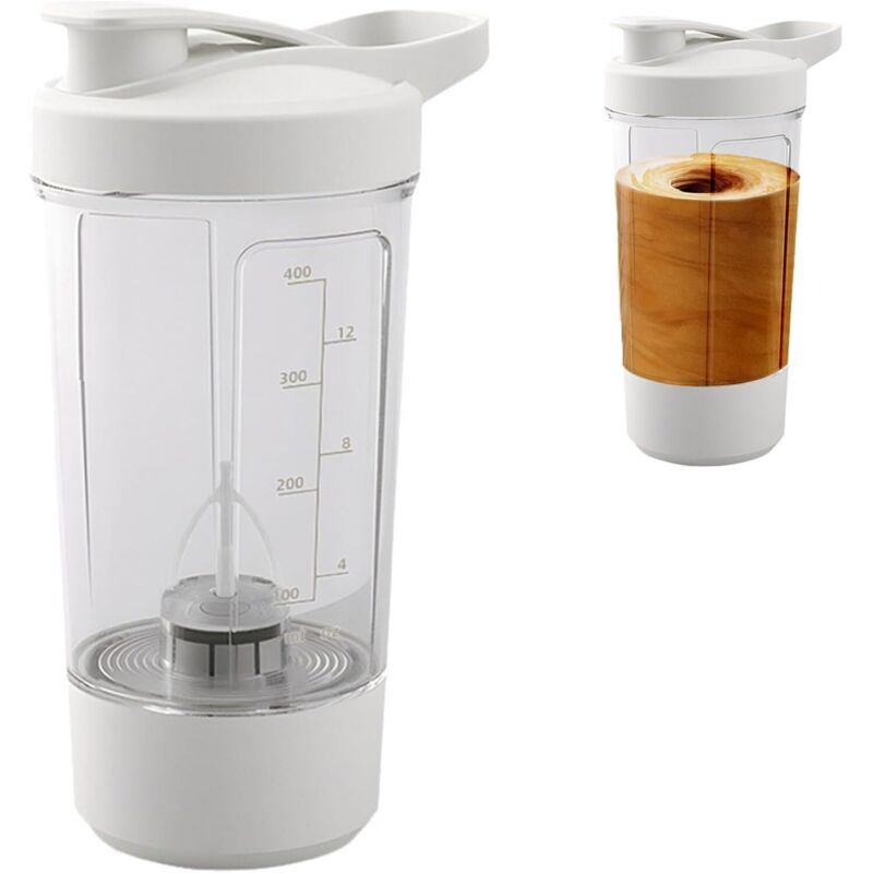 2-teilig mit elektrischem Proteinshaker, aufladbarer USB-Ladegerät, BPA-frei, 382 g zum Trinken
