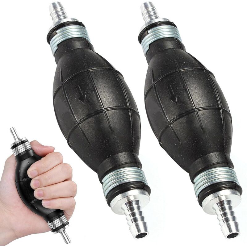 2-teilige Diesel-Ansaugpumpe, 8 mm Diesel-Ansaugpumpe, manuelle Kraftstoffpumpe, Benzinpumpe zum Umfüllen von Gas, Kraftstoff, Diesel, Wasser,