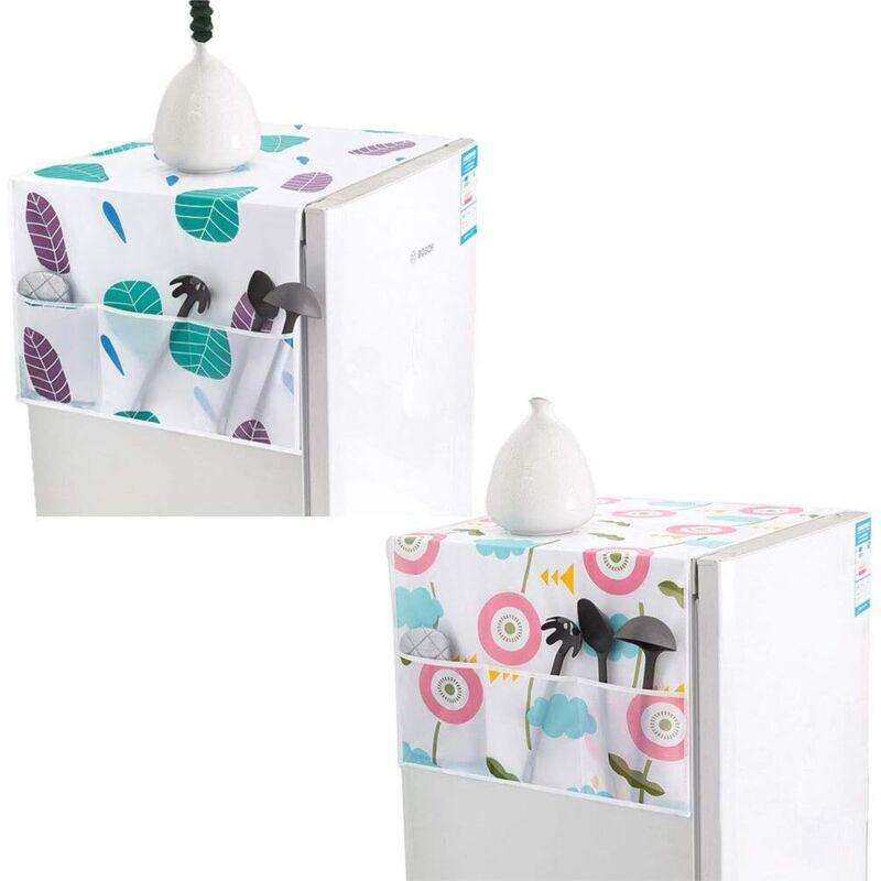 2-teilige Staubschutzhülle für Kühlschränke, Staubschutzhülle für Waschmaschinen, Waschmaschinenabdeckung, Waschmaschinen-Schutzhülle mit