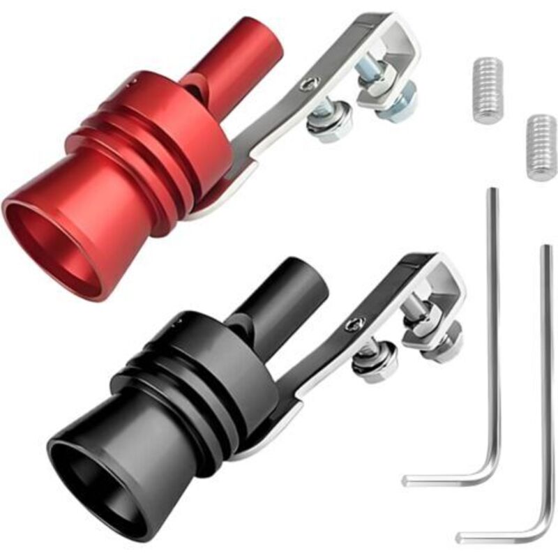 2-teilige Turbo-Pfeife, Auto-Auspuffpfeife, Sportwagen-Sound, Auspuffpfeife, XL Turbo-Sound-Auto-Pfeife, Aluminium-Turbo-Auspuffpfeife, Für alle