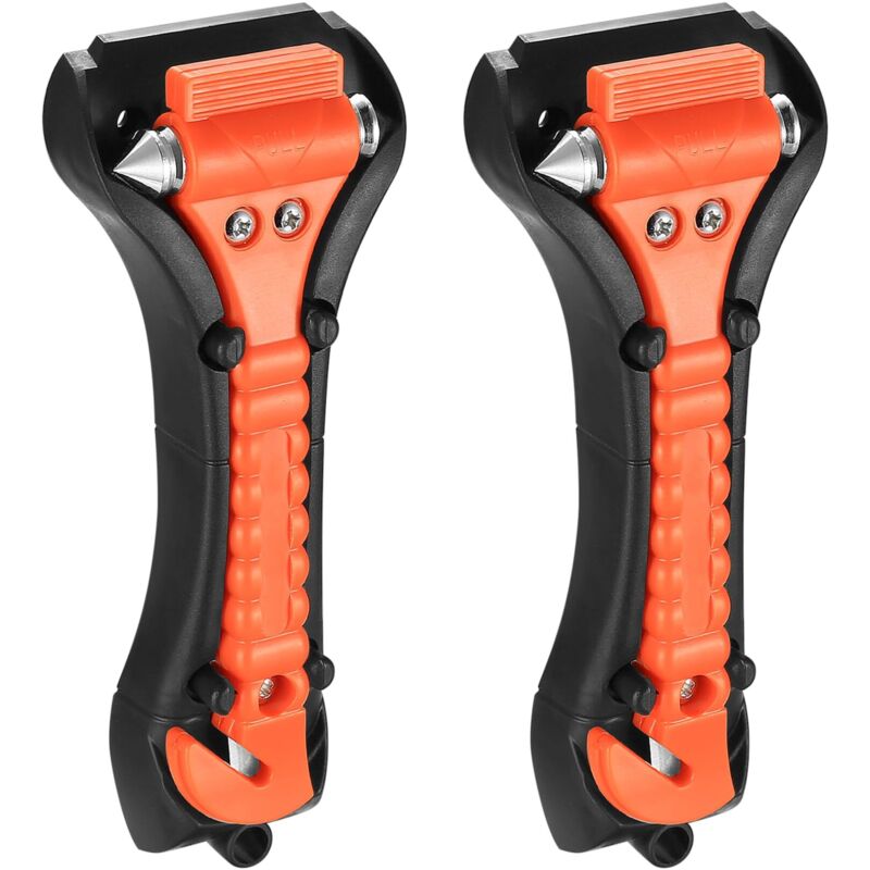 2-teiliger Auto-Sicherheitshammer mit Sicherheitsgurtschneider, Nothammer, Auto-Lebensrettungshammer, Auto-Glasbrecher für Auto-Bus-LKW-Autozubehör