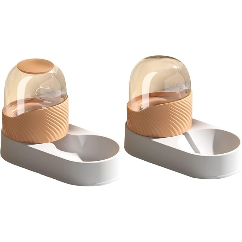 2-teiliger automatischer Futter- und Wasserspender für Katzen und Hunde, 2-in-1-Set für Futter- und Wasserspender für Haustiere, 2 l Fassungsvermögen