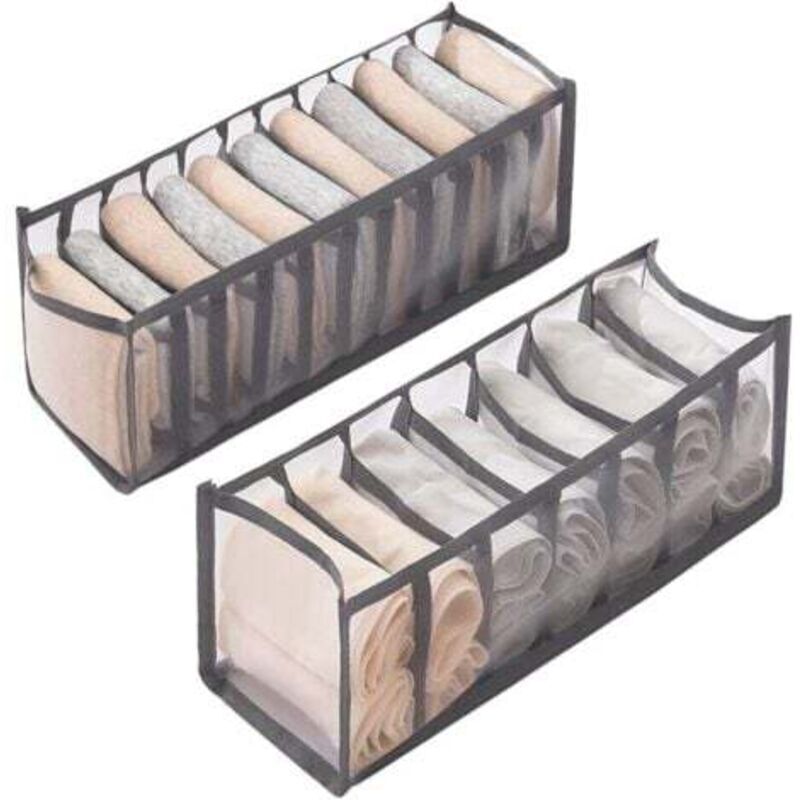 2-teiliger, faltbarer Schubladenorganizer, Aufbewahrung für Unterwäsche, Schubladenorganizer für Socken, Unterwäsche, Babykleidung, Krawatten