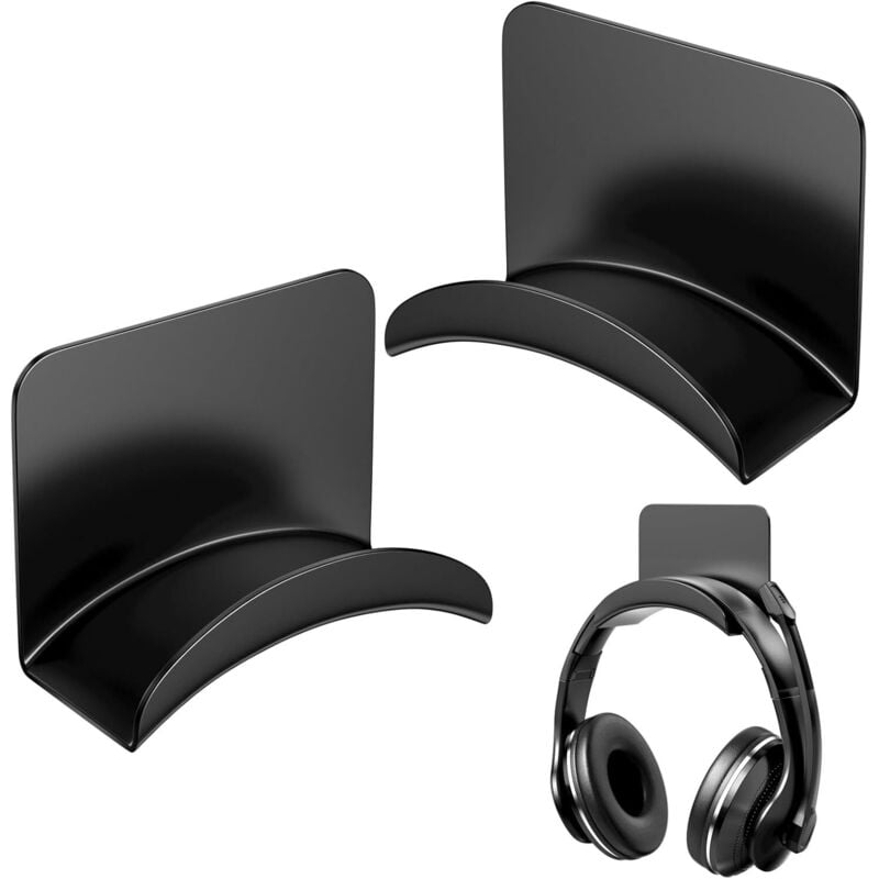 2-teiliger Gaming-Headset-Halter, Desktop-Headset-Ständer, Gaming-Kopfhörerhaken, Headset-Ständer mit Klebefläche, universeller Headset-Halter, für