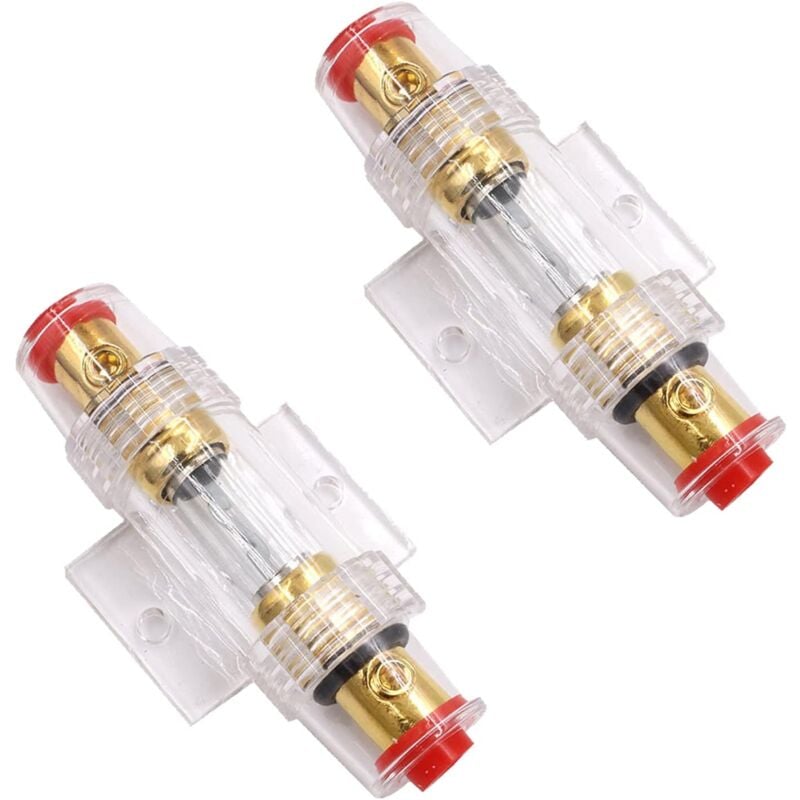 2-teiliger Inline-Sicherungshalter, 60-A-Sicherungshalter, Auto-Audio-Stromsicherheitsschutz für Auto-Audio-Alarmverstärker-Kompressor