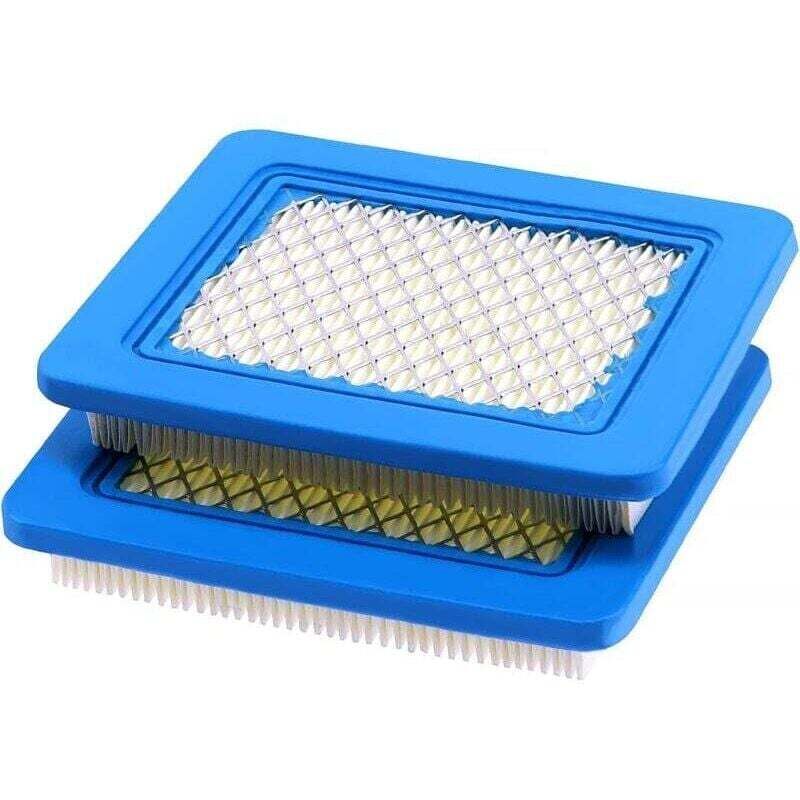 2-teiliger Luftfiltereinsatz 491588S, Rasenmäher-Luftfilter, blauer Aufsitzmäher-Luftfilter, kompatibel mit Briggs & Stratton 491588, 491588S,