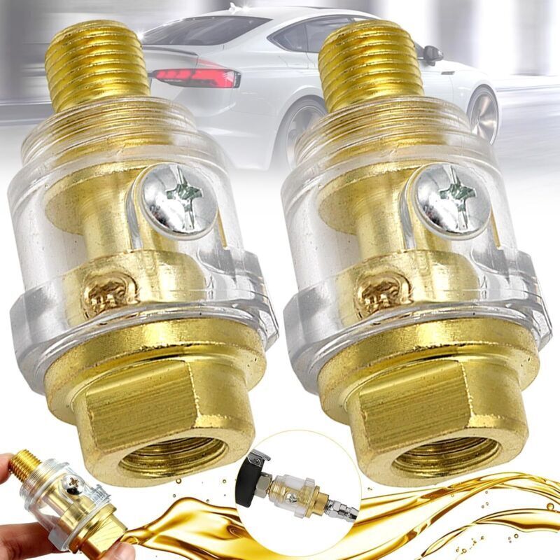 2-teiliger Mini-Inline-Schmierer, pneumatischer Öler, automatischer Mini-Schmierer, druckluftbetriebener Mini-Nebelschmierer 1/4', für