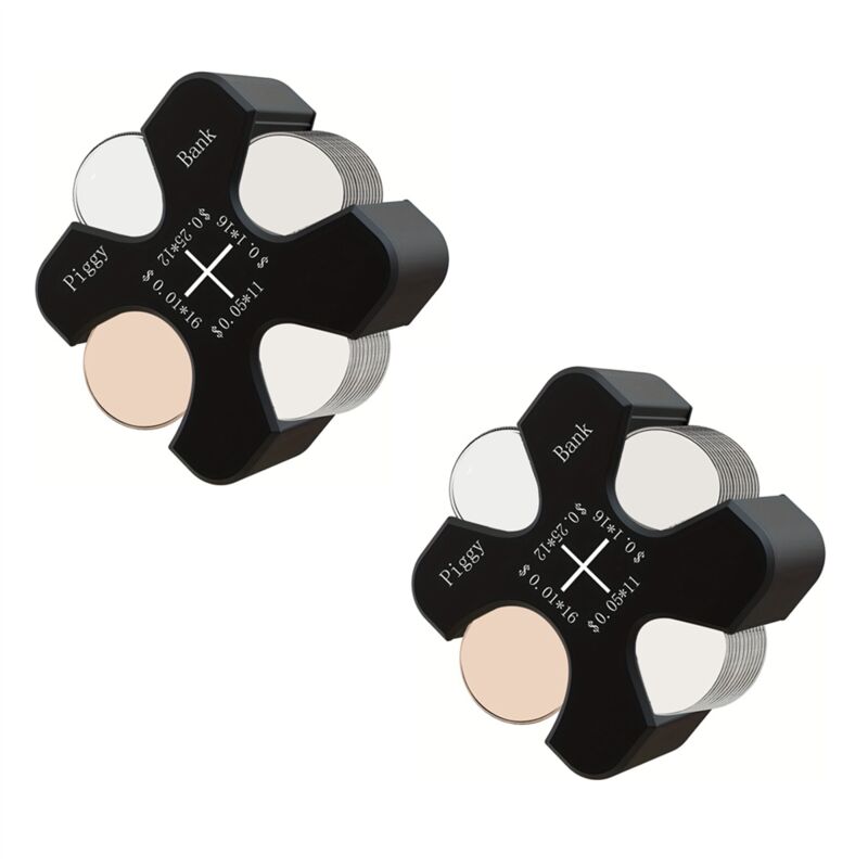 2-Teiliger MüNzhalter für Auto-MüNzgeld-Organizer, Aufbewahrung Von 55 MüNzen und die Verwendung im Auto BüRo