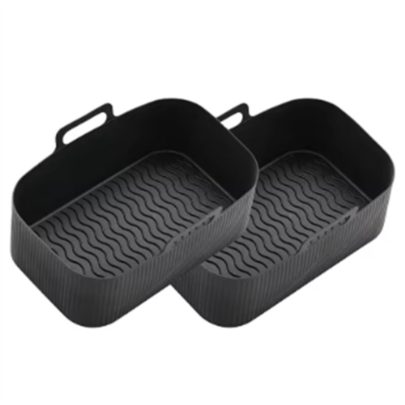 2-teiliger Silikontopf für Air Fryer Faltbarer Korbständer
