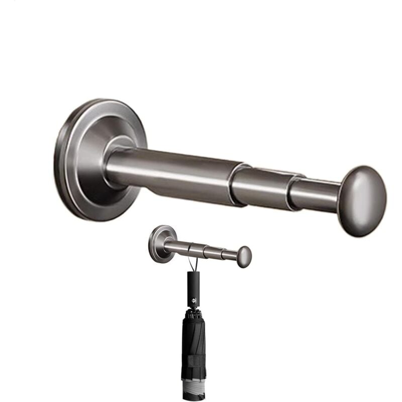 2-teiliger, teleskopierbarer Wäscheständer, teleskopierbare Kleiderstange für den Kleiderschrank, verstellbares Aufbewahrungsregal, bronzegrau