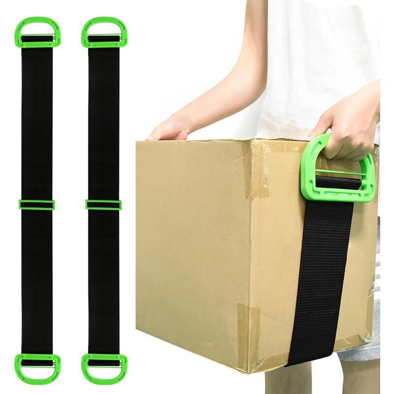 2-teiliger Umzugsgurt, Hebegurt, verstellbarer Möbeltragegurt, multifunktionale Umzugsgurte, Tragegurt für Kartons, Möbel, Sandsäcke, Matratzen