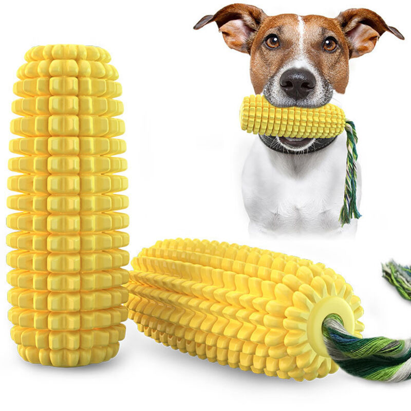 2-teiliges Hundespielzeug-Set, unzerstörbares Hundespielzeug, bissfester Zahnreinigungsstab aus Gummi für kleine und mittelgroße Hunde