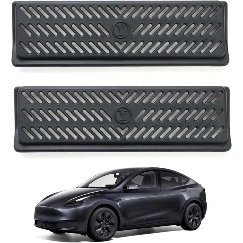 2-teiliges Kühlergrillzubehör für Modell y, Klimaanlagenabdeckungen unter den Sitzlüftungsöffnungen für Te-sla Modell y, Sitzlüftungsmaske Modell y