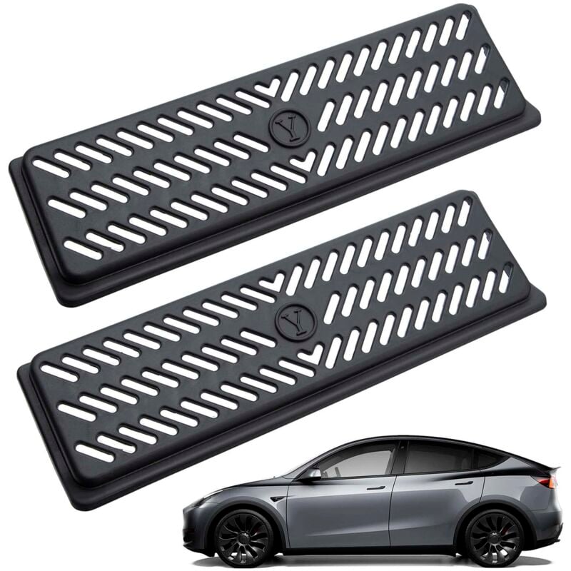 2-teiliges Modell Y-Kühlergrill-Zubehör, Luftstrom-Entlüftungsgitter-Abdeckung für Te-sla Modell Y, Sitzentlüftungsmaske Modell Y 2020-2024 Zubehör
