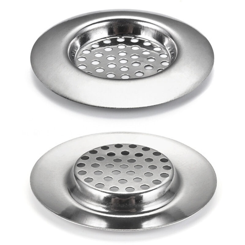 2-teiliges Spülbecken-Sieb, Edelstahl-Spülbecken-Sieb, Duschhaarfilter, Spülbecken-Abflusssieb, Badezimmer-Küchenspülen-Sieb