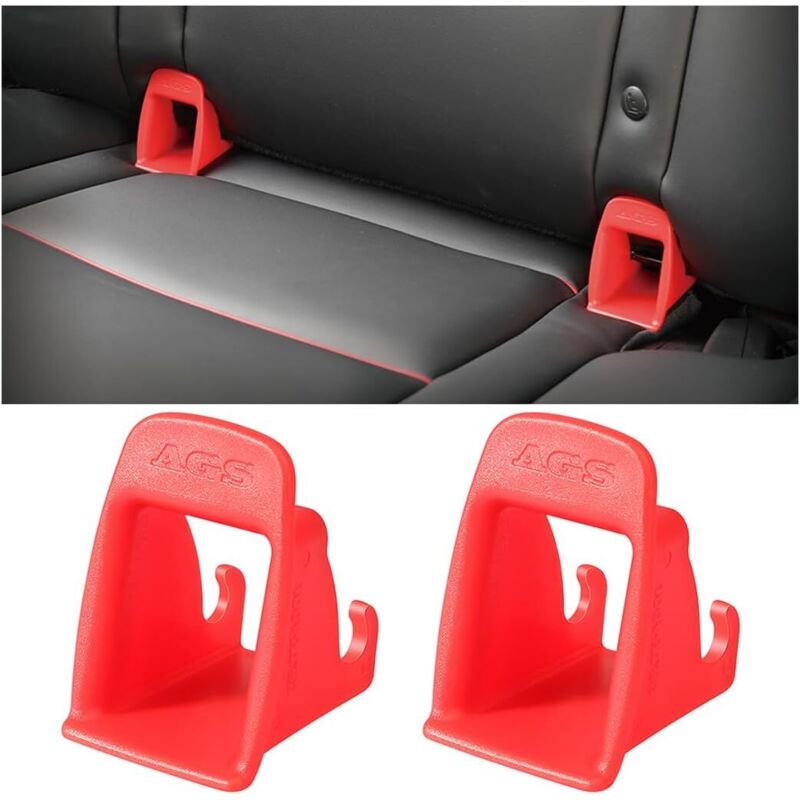 2-teiliges universelles Autositz-Befestigungssystem, ISOFIX-Befestigungsset und Adapter für Autositz und Auto, ISOFIX-Gurt-Autositz-Montageset (Rot)