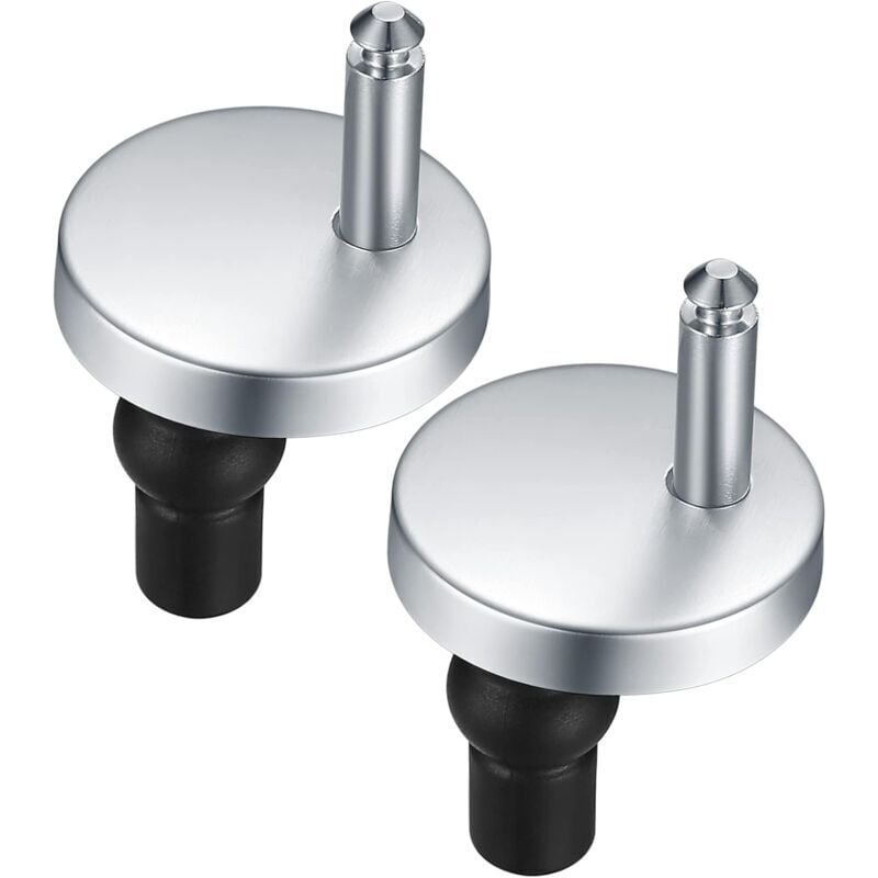 2-teiliges WC-Sitz-Scharnier-Befestigungsset, Schnellverschluss-Scharniere, WC-Sitz-Scharnier-Befestigungsset, mit Ersatzgummischrauben